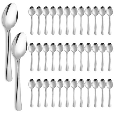 Ensemble de 36 cuillères à café en acier inoxydable 36 pièces 36 pièces - Améliorez l'expérience de consommation, durable et facile à nettoyer, idéal pour les réunions de famille, les cafés, les restaurants et les choix de cadeaux
