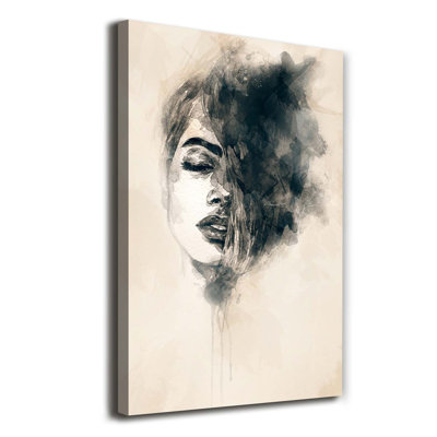 Abstraction of a woman 1 Piece Wrapped Canvas Wall Art