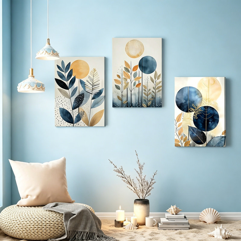 3 Piece Floater Frame Print Set on Canvas