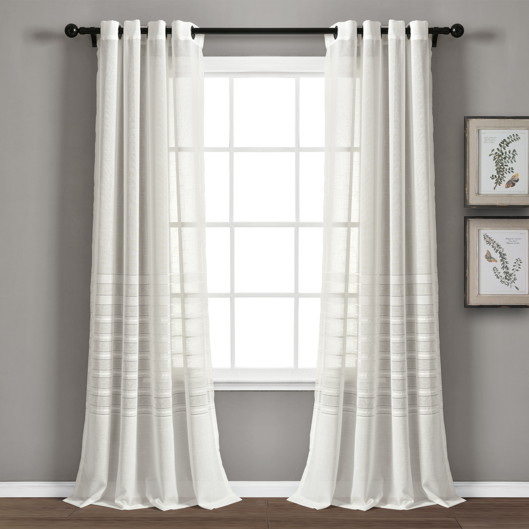 Westerman Sheer Polyester Curtain, White