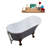 55" Streamline Clawfoot Soaking Acrylic Bathtub With Drain, Clawfeet, and Bamboo Tray-66367037-66367039