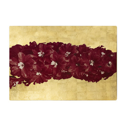 Gold Red Floral Lacquer Placemat