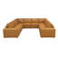 Canapé modulaire à large accoudoirs en cuir assorti-596959264