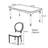 Antique solid wood table set