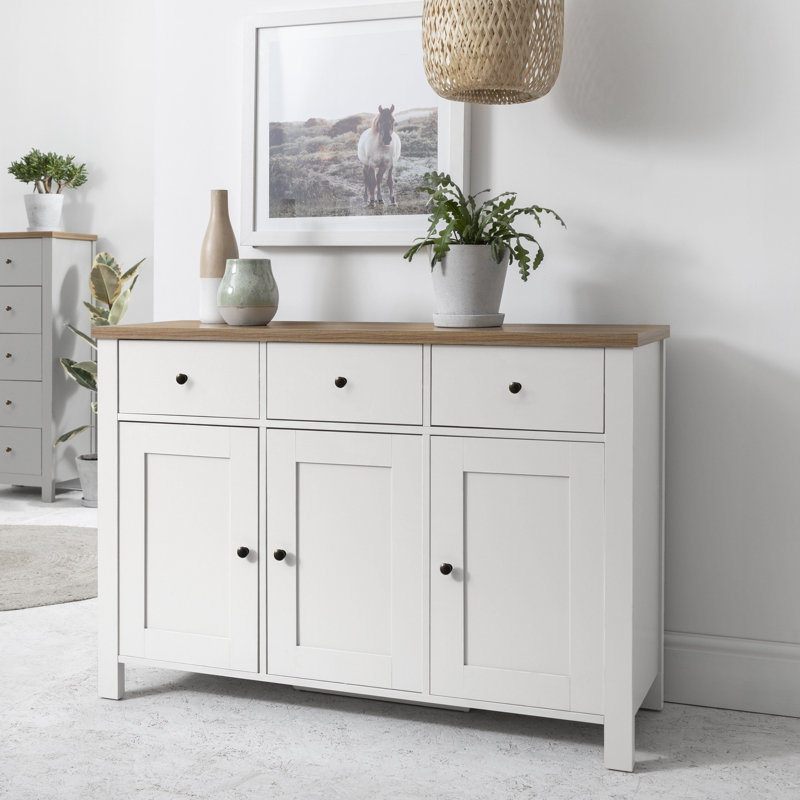 Maryhannah 115cm Sideboard, 2 Doors, White