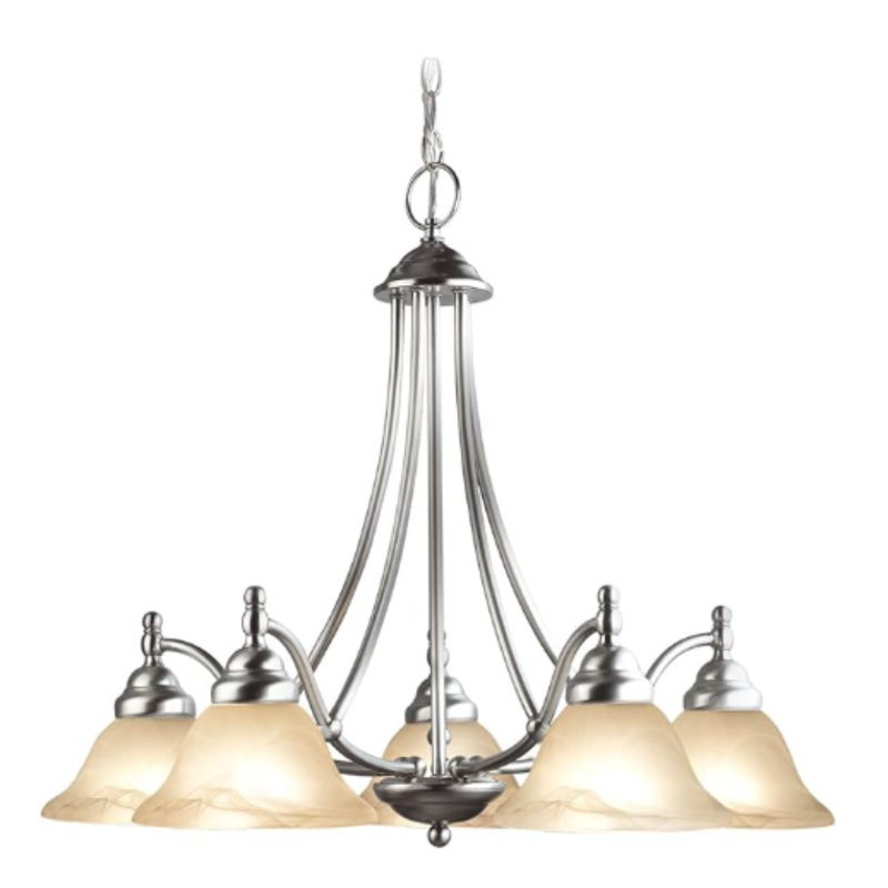 Lustre à 5 lumières Stn Anson - nickel satiné