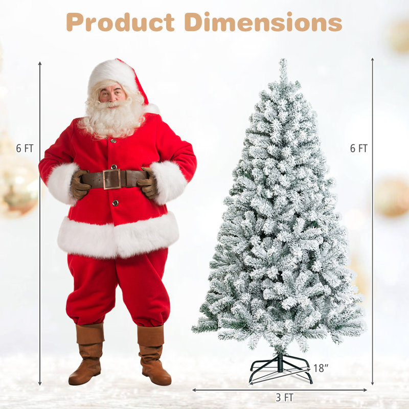 Arbre de Noël en pin givré, 6 pi