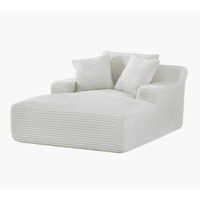 Cloudline Oversized Chaise Lounge Chair in Soft Corduroy by Orren Ellis