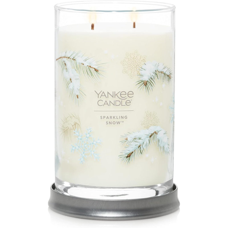 Bougie scintillante parfumée neige scintillante