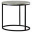 Élégante table de bout en faux marbre et bronze industriel pour le salon