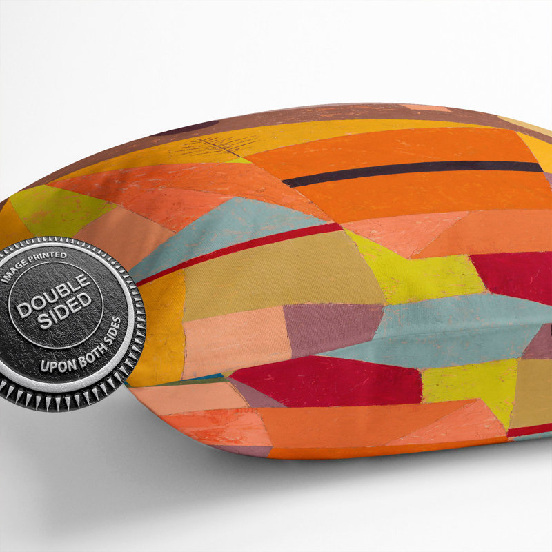 Joyful Mountain Landscape Square Throw Cushion, 40cm H x 40cm W x 15cm D
