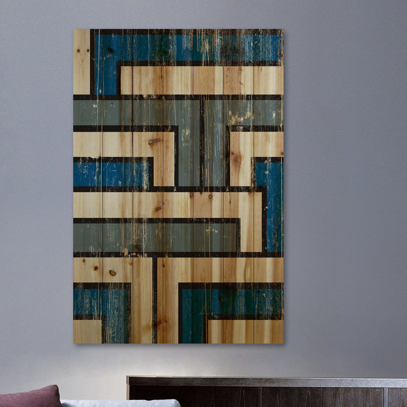 « tetris », impression sur bois, H 60 po x l 40po x P 1,5 po