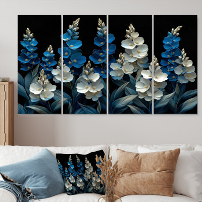 Blue Bonnets Meadow Dreams II - Blue Bonnets Canvas Art Set