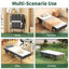 Lit de 75 pouces peu encombrant avec matelas en mousse à mémoire de forme de 5 po, structure en métal robuste, pour invités 75 pouces, capacité de 450 lb, cadre pour chambre à coucher