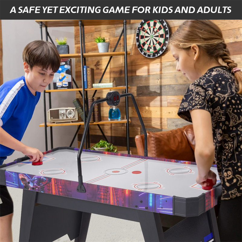54'' 2 -Player Manufactured Wood Air Hockey Table with Digital Scoreboard