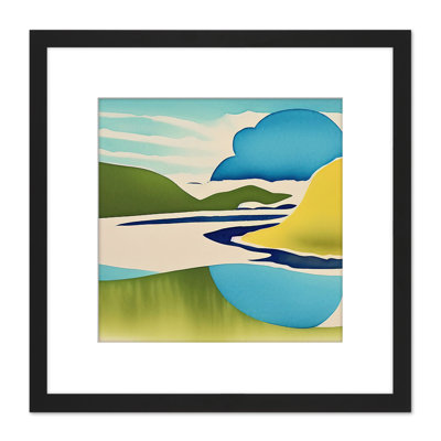 Sunset Cairngorms Scotland Watercolour - Single Picture Frame Print