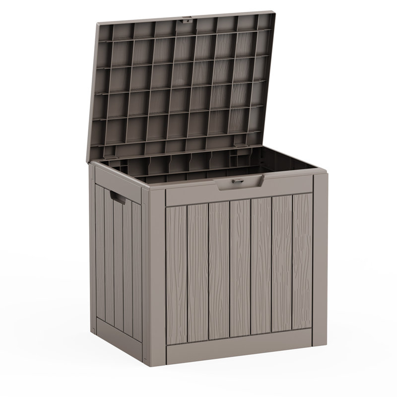 Boîte de rangement verrouillable en résine résistante à l'eau de 22,11 po Emperic Design, Gris