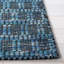 Amboy Flat Weave Wool/Cotton Geometric Rug in Blue/Black-1301509733