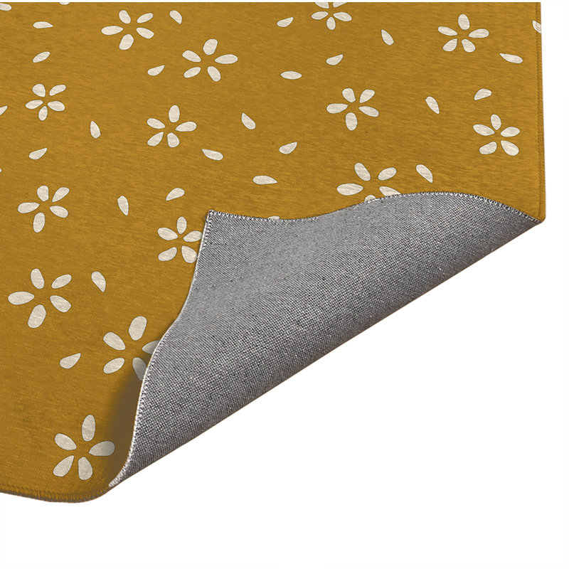 Tapis de cuisine Petal, Rectangle 3' x 5', Golden Ochre Floral