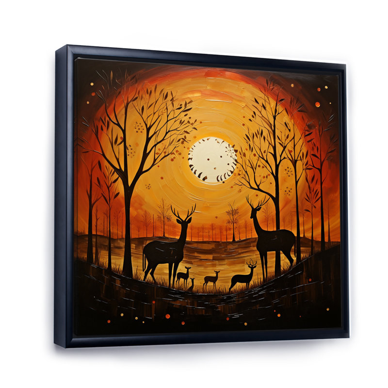 African Savannah Serenade I - impression, Cadre flottant noir, H 16 po x l 16 po x P 1 po