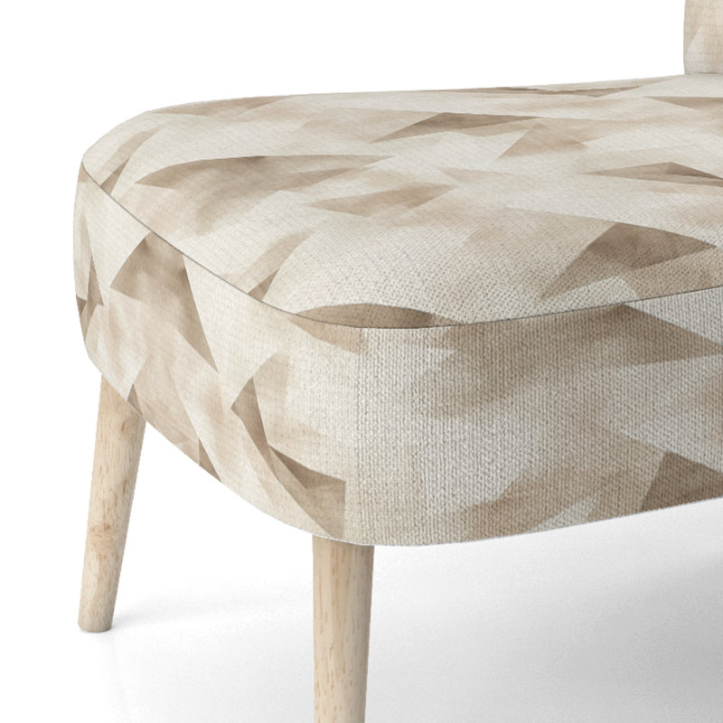 Chaise d'appoint moderne rembourrée beige, Chaise d'appoint sans accoudoirs