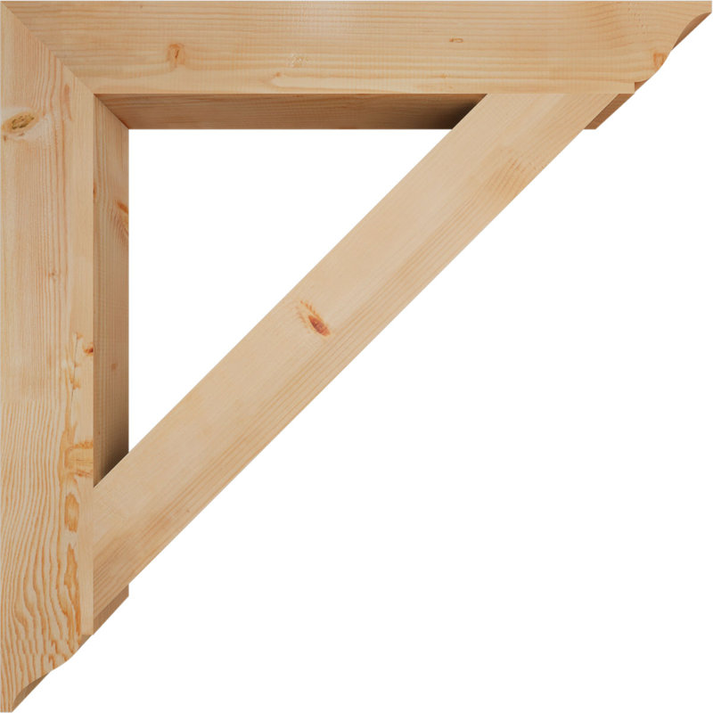 Support lisse, Sapin de Douglas, H 46 po x l 5,5 po x P 46 po