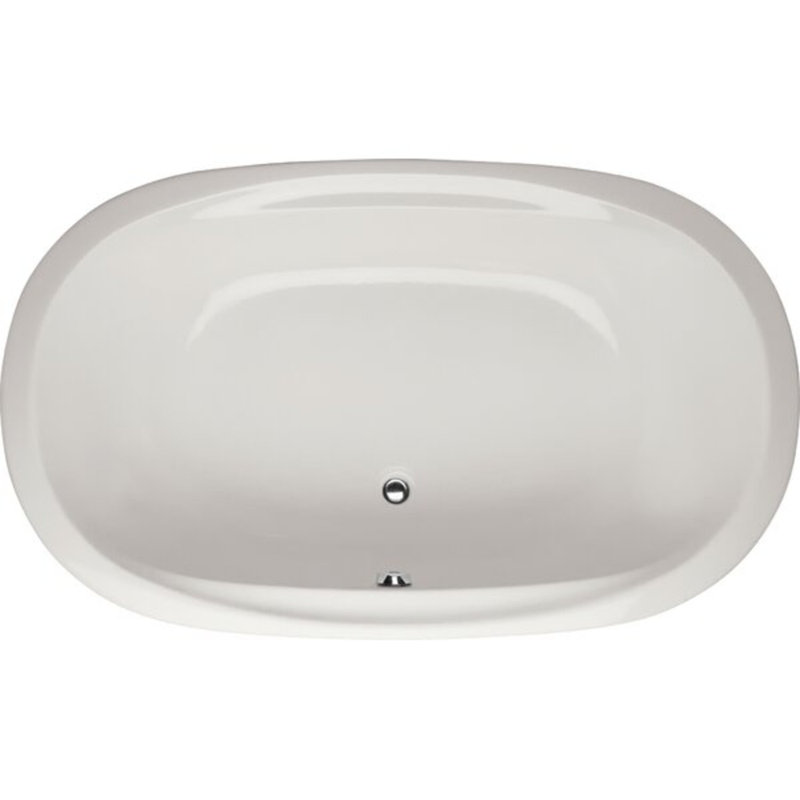 Galaxie 66'' x 38'' Soaking Acrylic Bathtub, White, Satin Brass