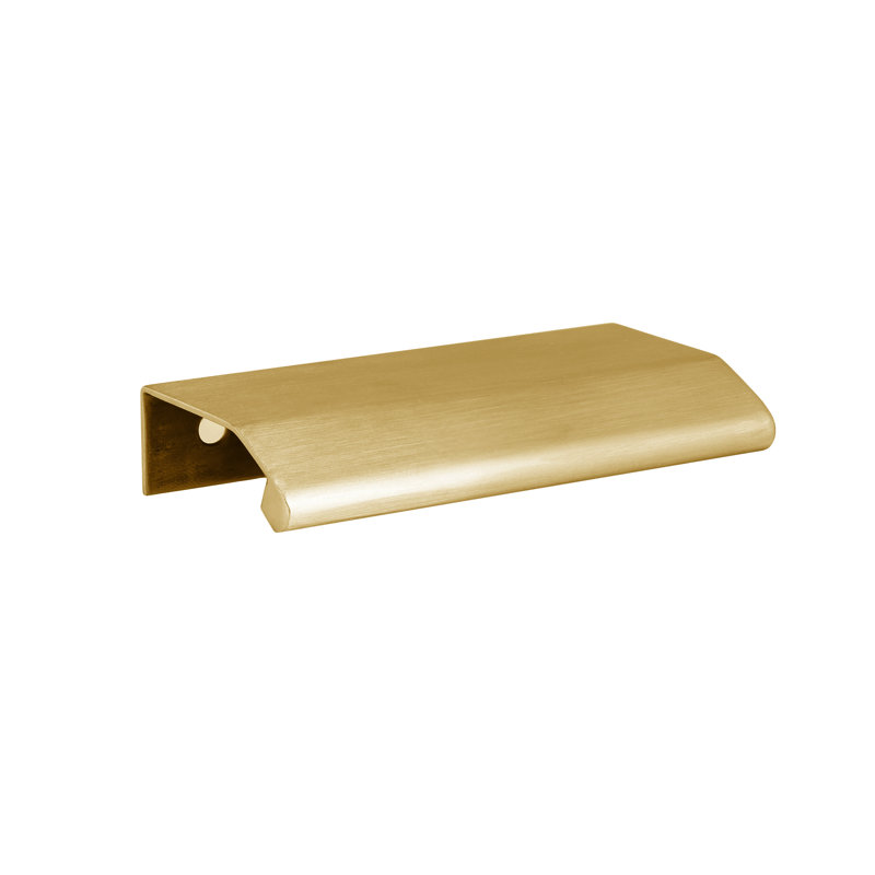 Cabinet Finger Edge Pull, Satin Brass, 7 7/8″
