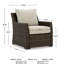 Chaise de patio avec coussins Evolo