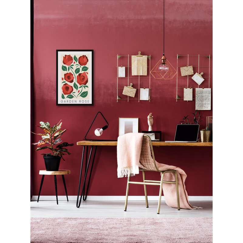 Garden Rose by Marmont Hill - Single Picture Frame Painting, 30cm H x 20cm W