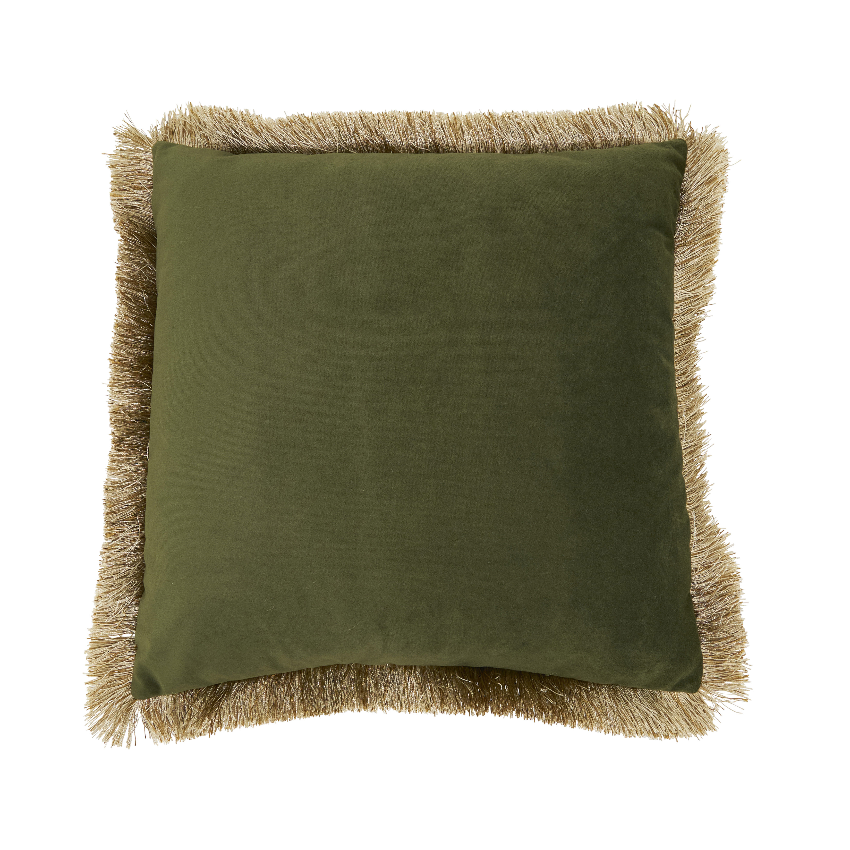 Saro Velvet Fringe Poly Filled Throw Pillow | Wayfair