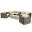 Ensemble de conversation modulaire 10 pièces avec foyer et coussins Sunbrella Lsi-1442919105