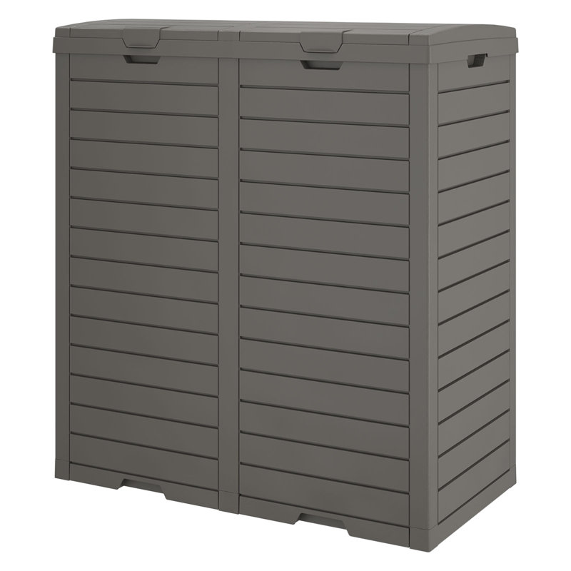 Poubelle de tri manuel 62 gallons, Gris