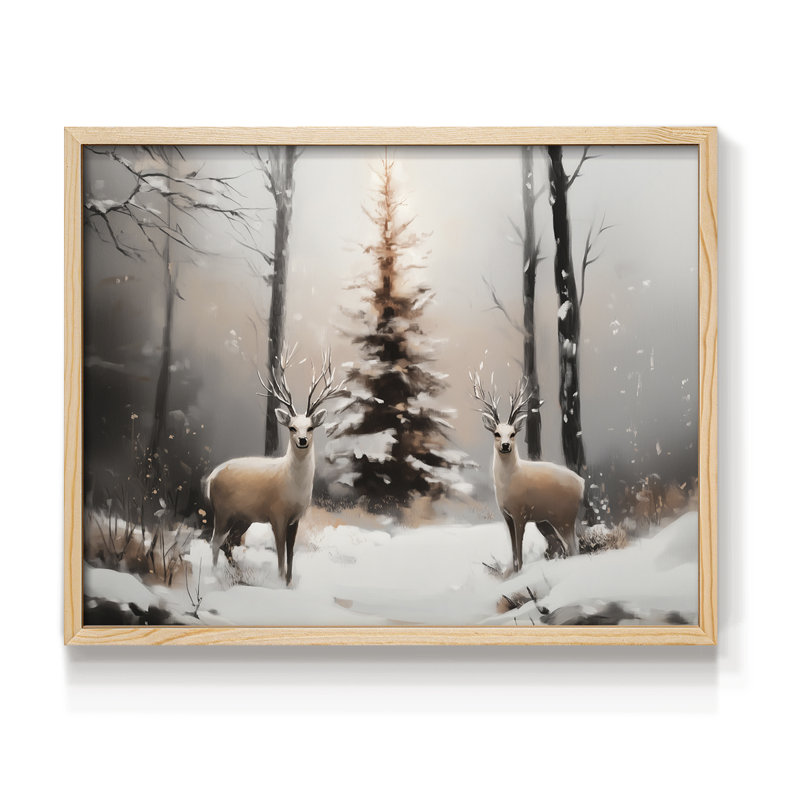 Art de Noël - DCCCL - Reproduction encadrée - Restickable, H 22 po x l 28 po, Natural