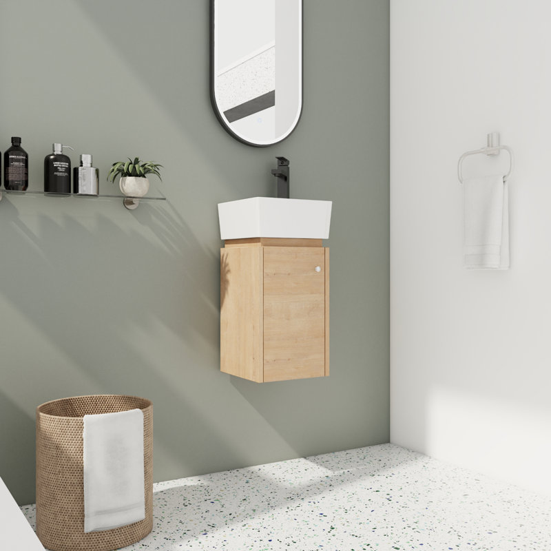 Breece 12.47'' Single Bathroom Vanity with Ceramic Top
