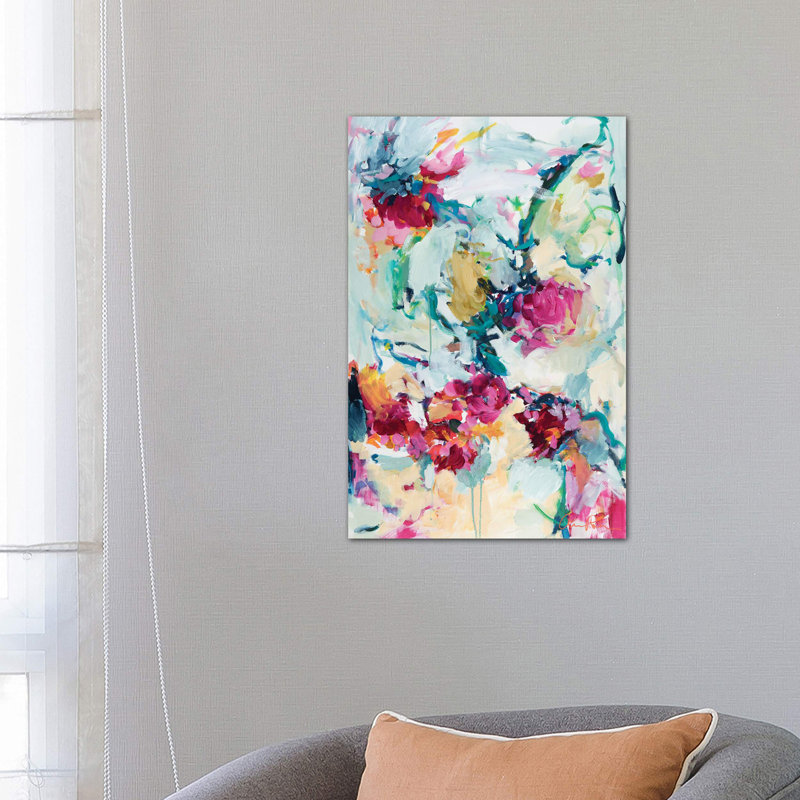 Jade Blossoms by Amira Rahim - Wrapped Canvas Painting, 66.04 cm H x 45.72 cm W x 1.91 cm D