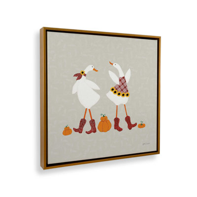 «Ducks in the Pumpkin Patch VII» par Yvette St. Amant, reproduction d'art sur toile
