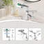 Robinet de salle de bain à DEL à poignée simple, robinet d'évier à 3 modes de rotation sur 360 °