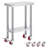 Stainless Steel Work Table with Wheels 24 x 12 x 32 Inch Prep Table