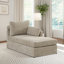 Chaise longue en chenille recouverte de tissu l 63,3 po-213177883