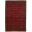 Tapis de zone en laine rouge 4 pi 2 po x 6 pi 2 po à main one-of-kind-noué la 2010s esari turque Alarick