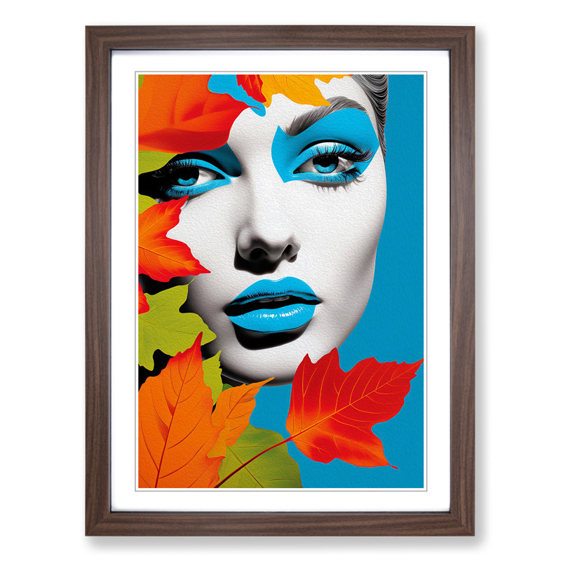 Ivy Leaf Pop - Framed Print, Walnut Framed, 34cm H x 25cm W x 2cm D