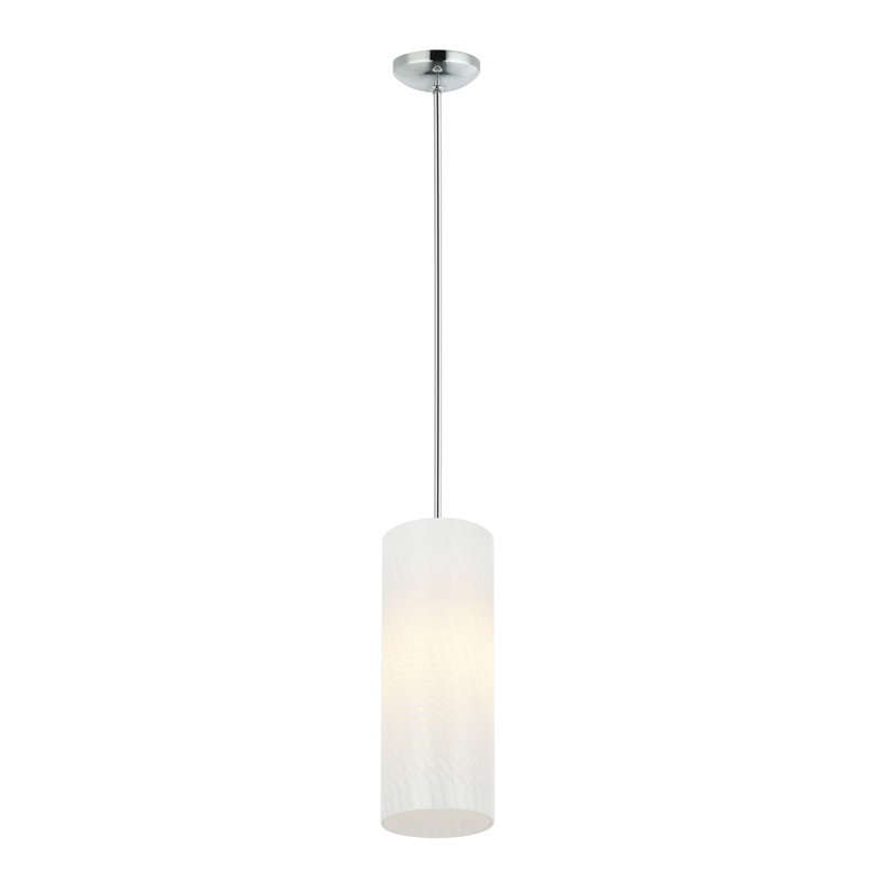 Luminaire suspendu cylindrique à 1 lumière , H 86 po x l 14 po x P 5,25 po