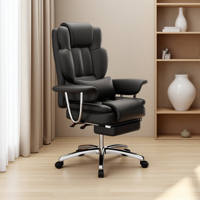 Office Chair，Big And Tall Executive Office Chair With Footrest, Leather Computer Chair, Ergonomic Reclining Chair High Back , Large Home Office Chair