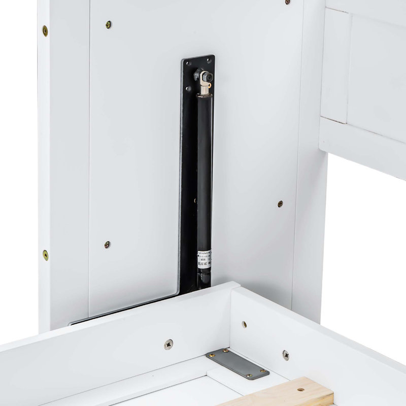 Murphy Bed With Desk,LED Light And USB Charging Station