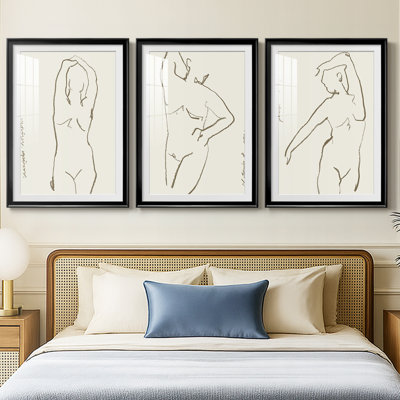 Toi et moi I - reproduction sur mesure encadrée de qualité supérieure - 3 pièces