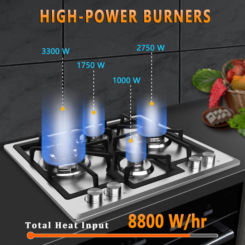 Gas Hob 4 Burners 60cm Built-in