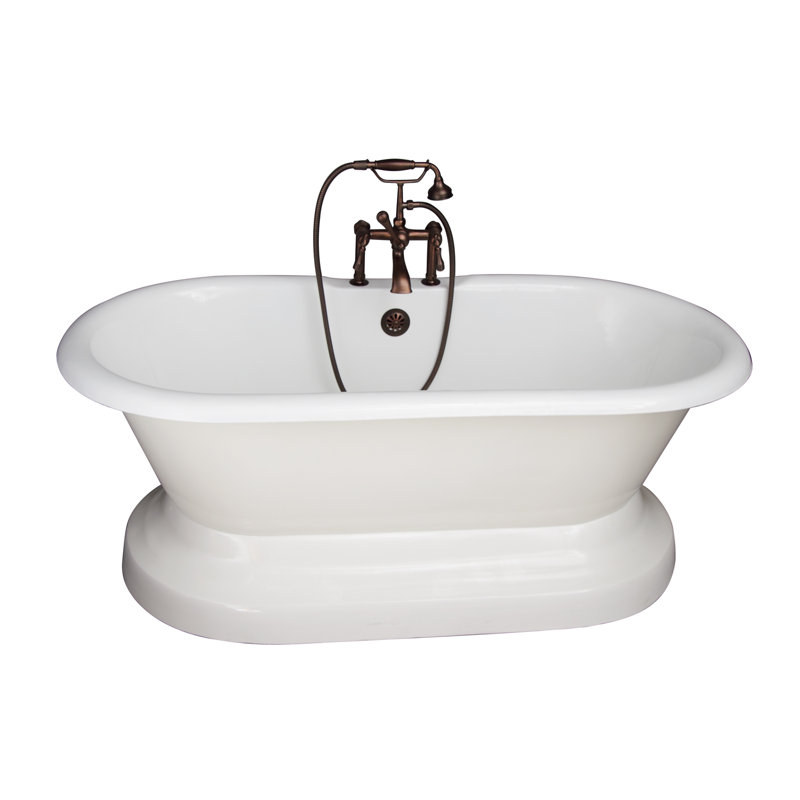 66'' x 30'' Soaking Cast Iron Bathtub, Oil Rubbed Bronzed