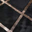 Tapis noir en peluche à rayures or rose 2 x 6 pi-1880554709