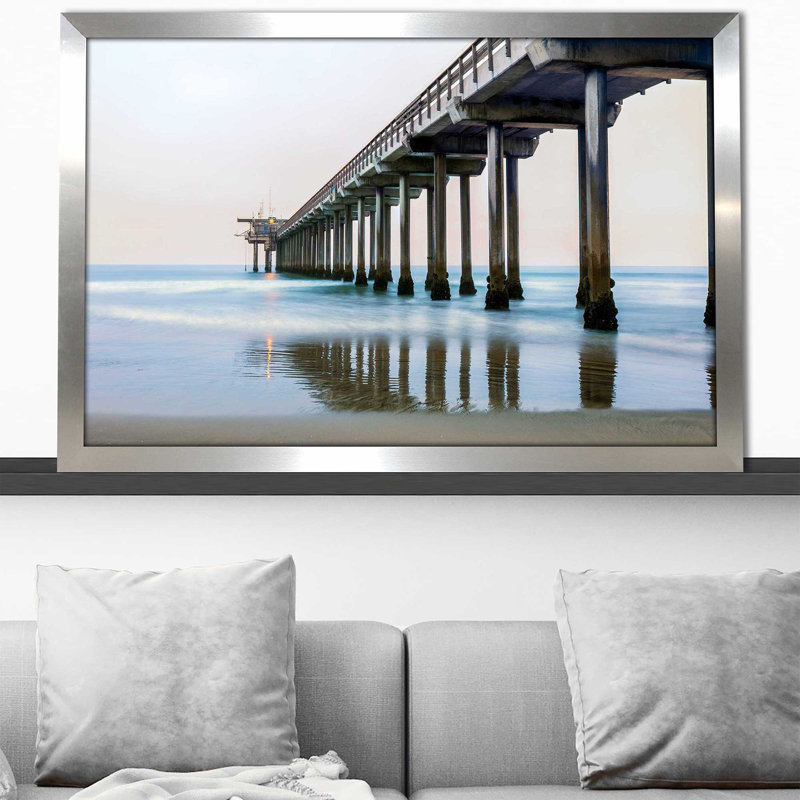 Scripps Sunset par - photographie, H 27,5 po x l 39,5 po x P 0,75 po, Encadrement argenté